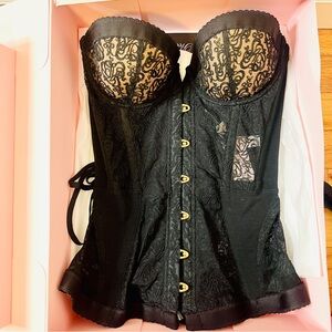 Agent Provocateur Mercy Corset Size 3 Black Lace